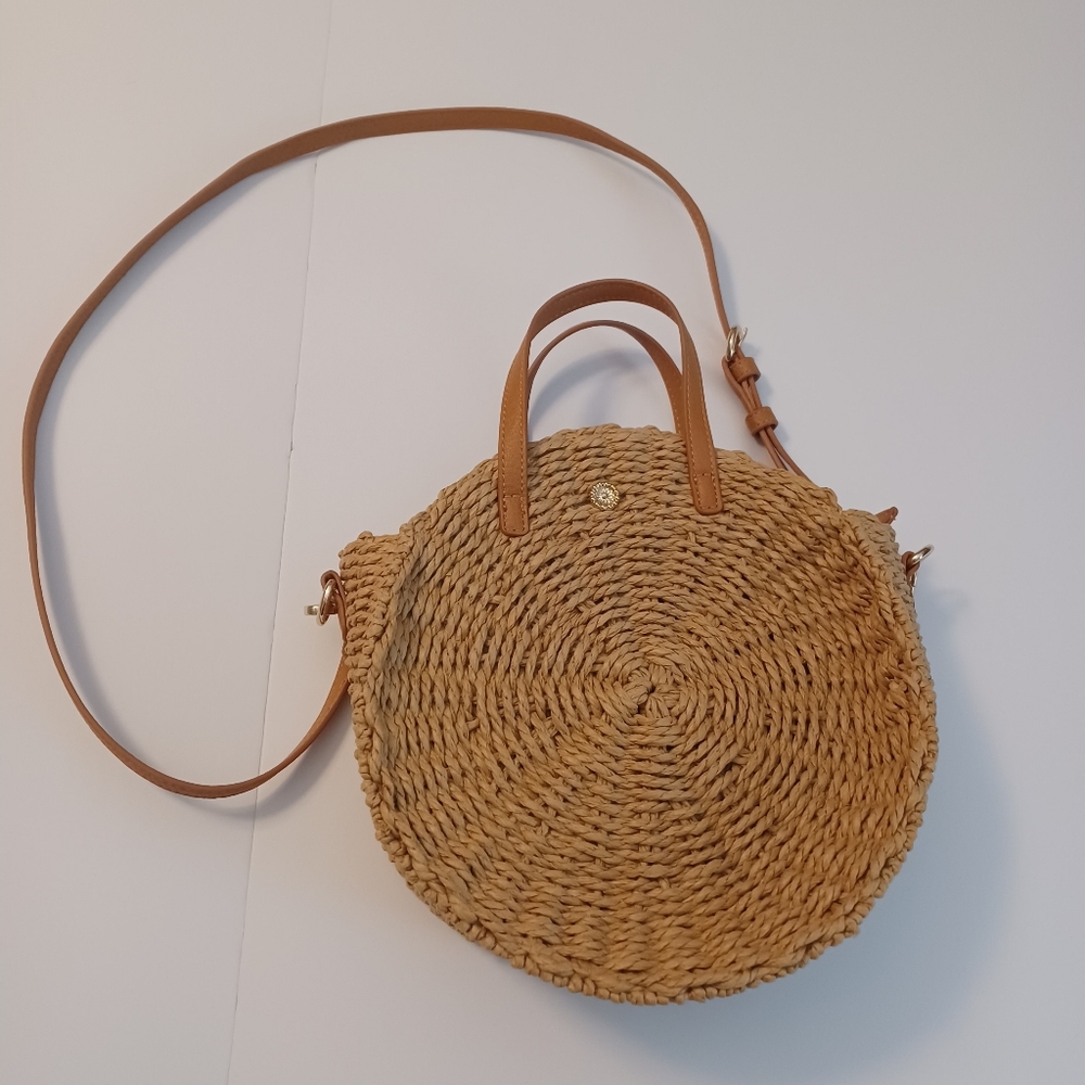 Lauren Conrad Cookie Straw Crossbody Purse